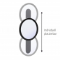 Mobile Preview: DEUSENFELD KM5B - Magnet Kosmetikspiegel mit 2 selbstklebenden Wandplatten, Klebespiegel, magnetisch abnehmbar, Ø15cm, 5x Vergrößerung, matt schwarz